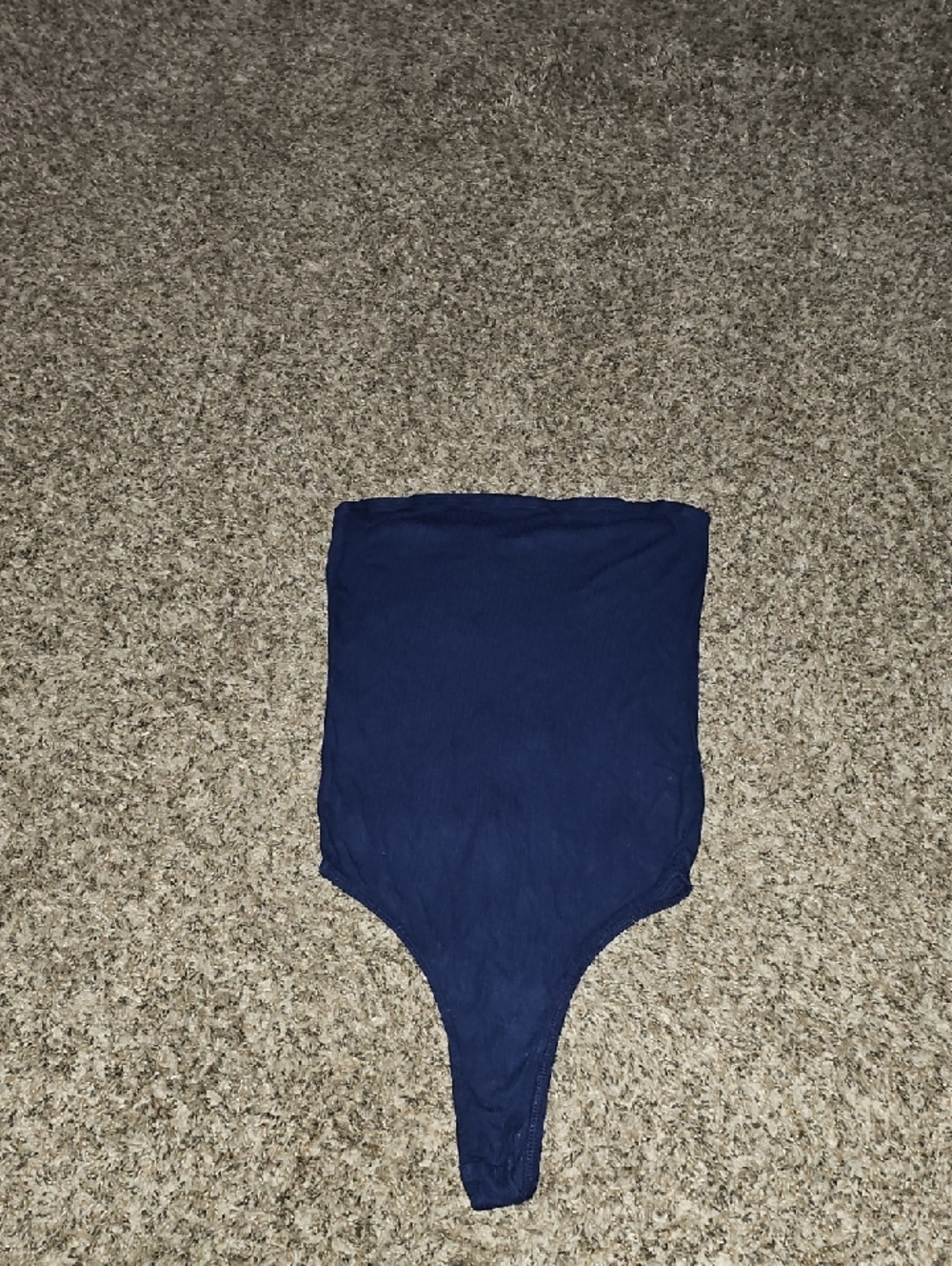 P S BASICS Navy Blue Strapless Bodysuit! Sz XS! Thong